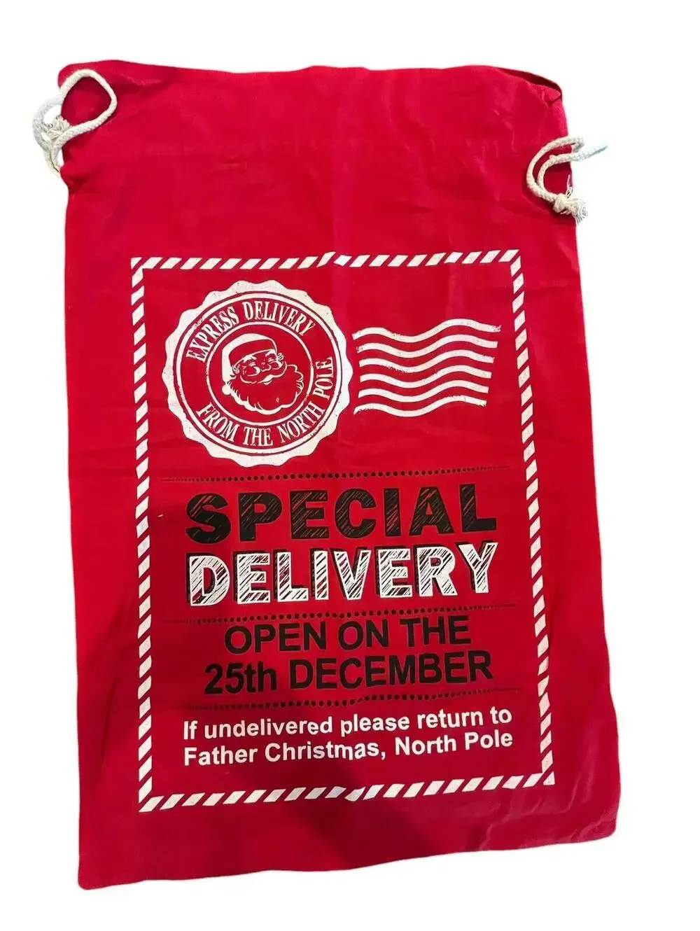 Big Santa Gift Sack Christmas Heavy Cotton Santa Gift Bag  12